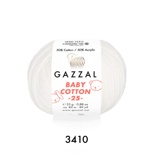 Baby Cotton 25 Gazzal 3410 белый