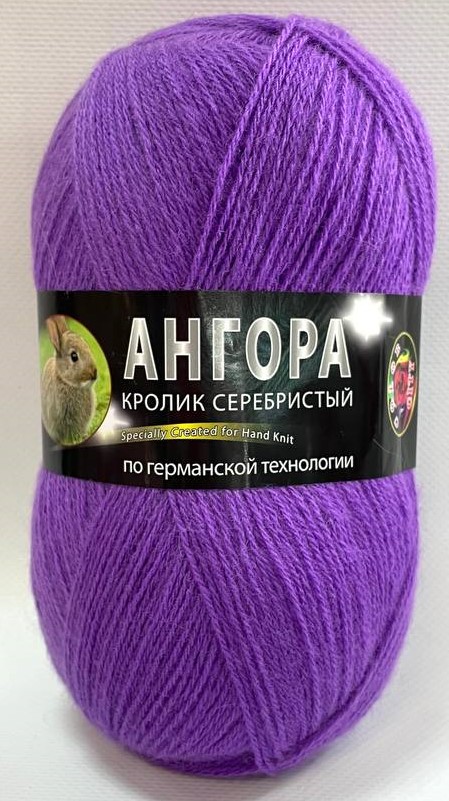 Ангора Кролик серебристый 231 фиолетовый
