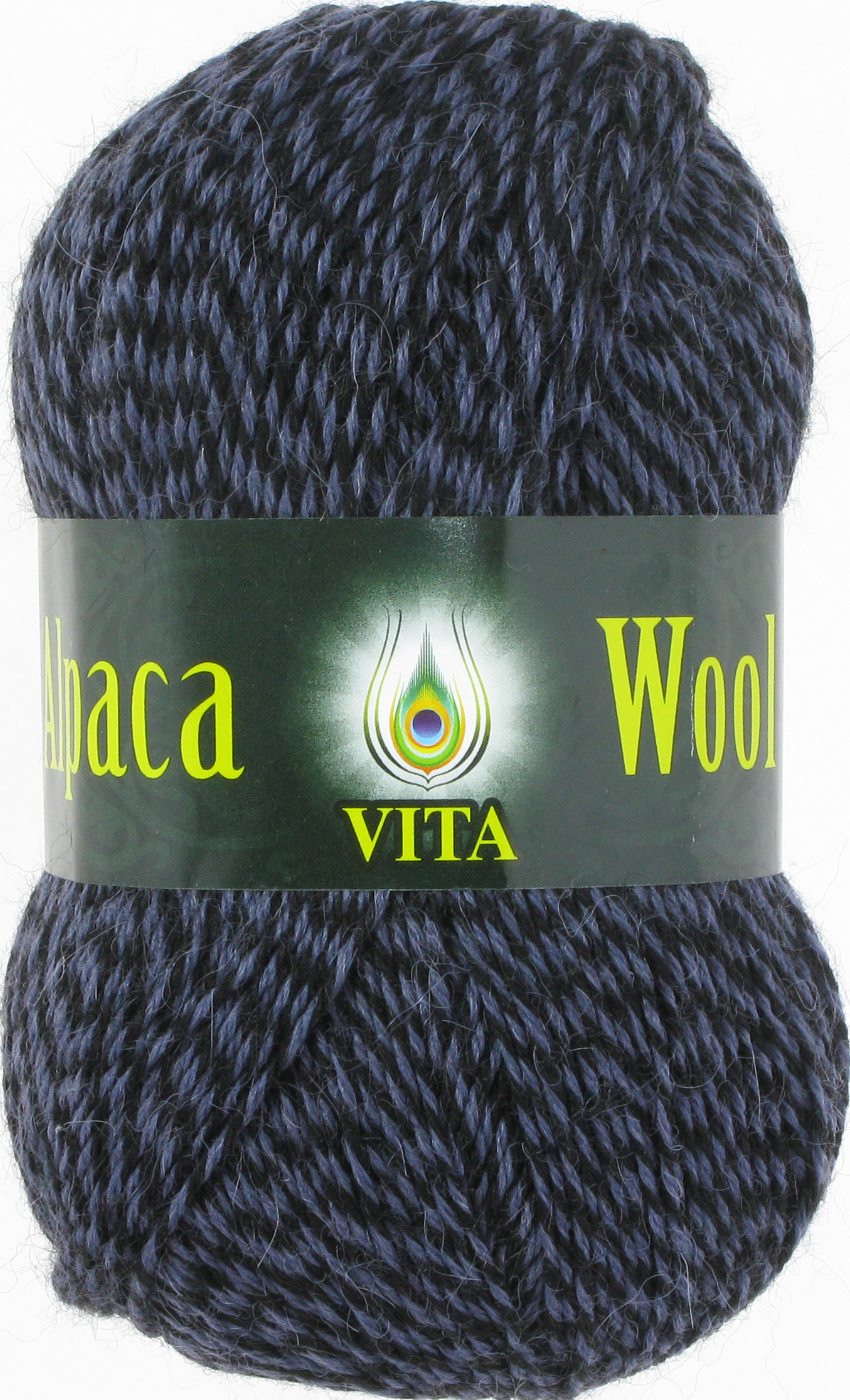 Alpaca wool 2989 черно-синий мулине 