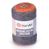 Macrame Cotton Spectrum 1320 серый-оранжевый