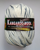 Kangaroo wool меланж 022 белый/серый
