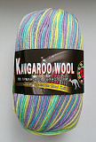 Kangaroo wool меланж 808 желтый-сирень-бирюза