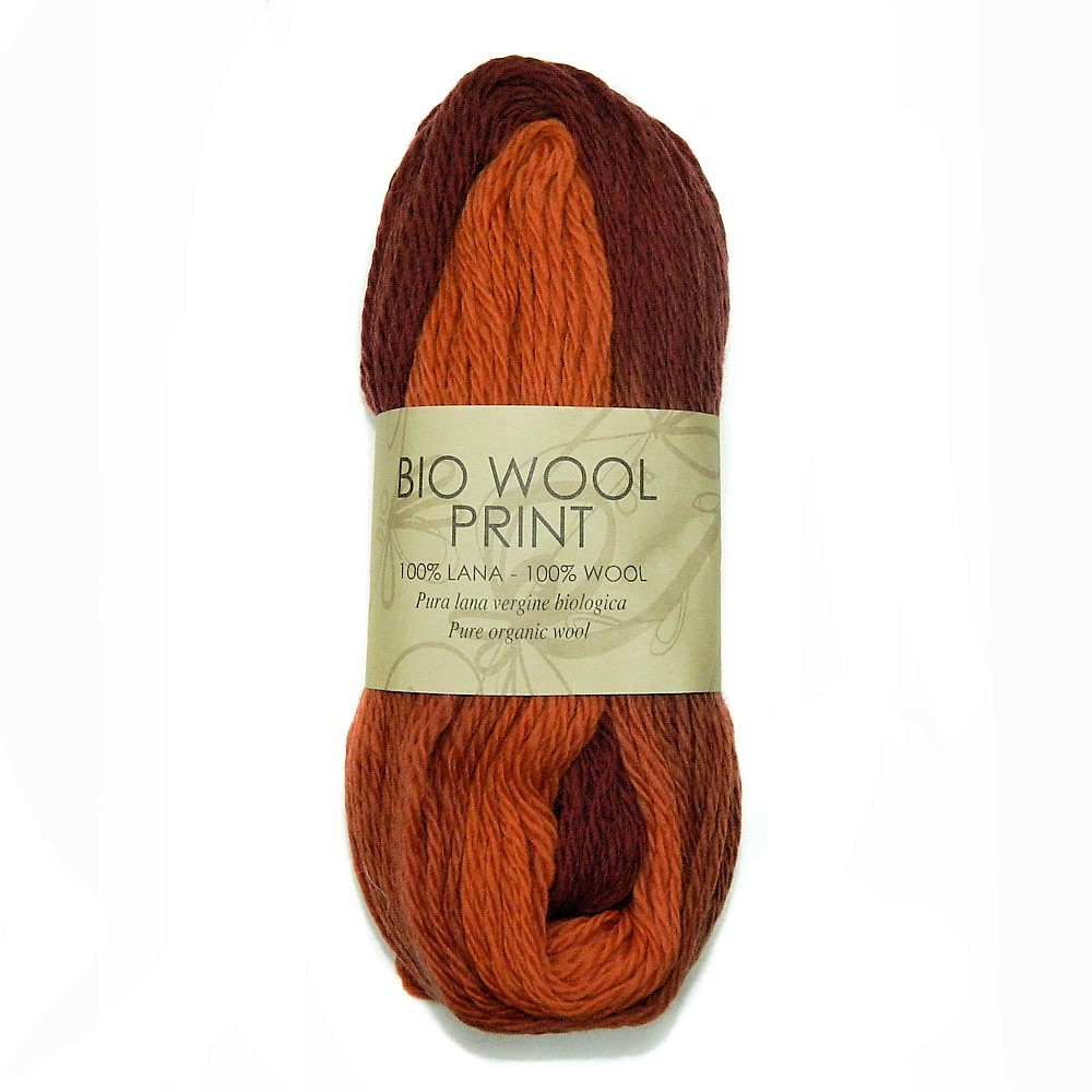 Bio Wool Print 5502 терракот меланж