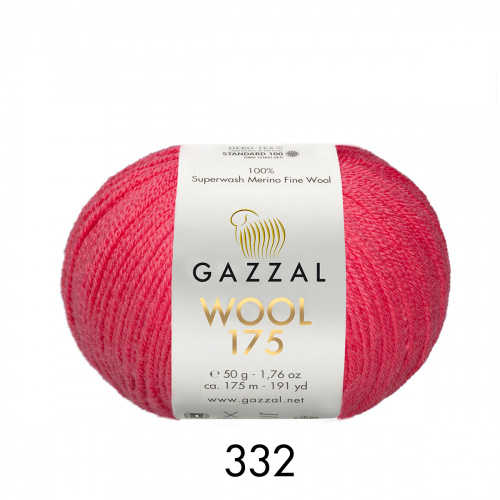 Wool 175 332 яркий коралл