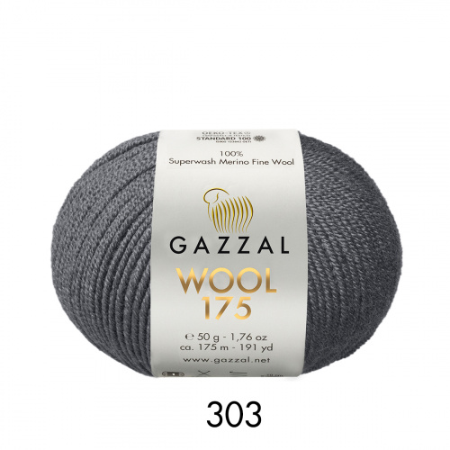 Wool 175 303 угольно-серый