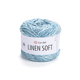 Linen Soft 7408 белый/бирюза