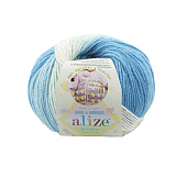 Baby Wool Batik 2130 бело-голубой*