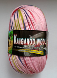 Kangaroo wool меланж D26 розовый+цветной штрих