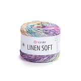 Linen Soft 7401 розовый/бирюза/беж