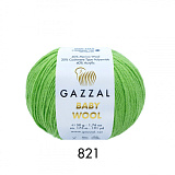 Baby Wool Gazzal 821 яркая зелень
