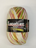 Kangaroo wool меланж 021 белый+цветной штрих