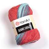 Jeans Crazy 8205 серо-красно-голубой