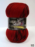 Kangaroo wool Crazy color 10 красный-черный штрих