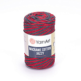 Macrame Cotton Jazzy 1205 красный-серый