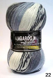 Kangaroo wool Crazy color 22 молочно-серый