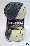 Kangaroo wool Crazy color 15 серо-белый